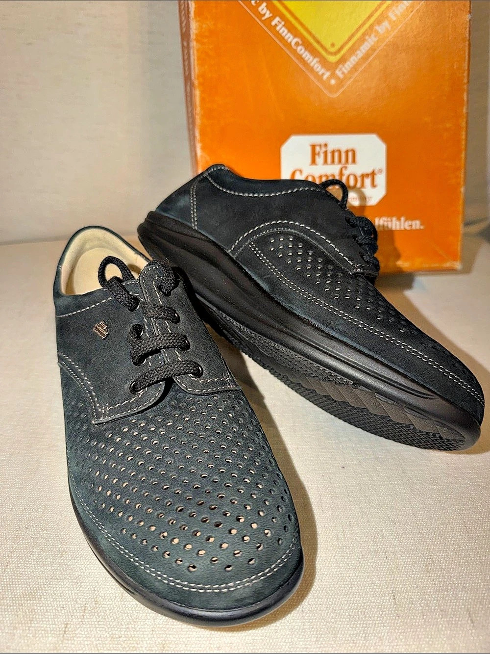 Finn Comfort Finnamic Harajuku Perforated Shoes Black US 5 M